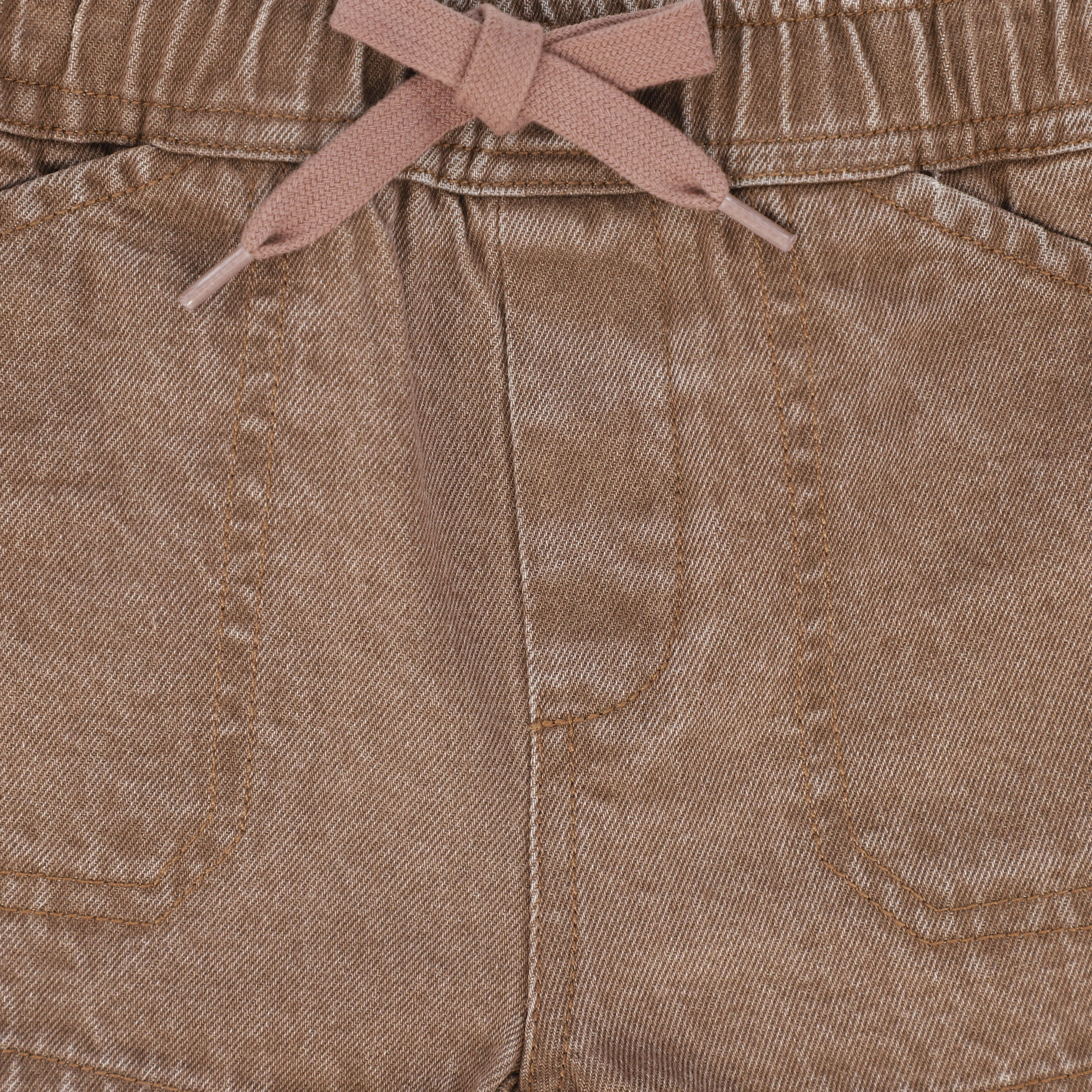 LE BOURDON BROWN DENIM POCKET SHORTS [FINAL SALE] - Image 3