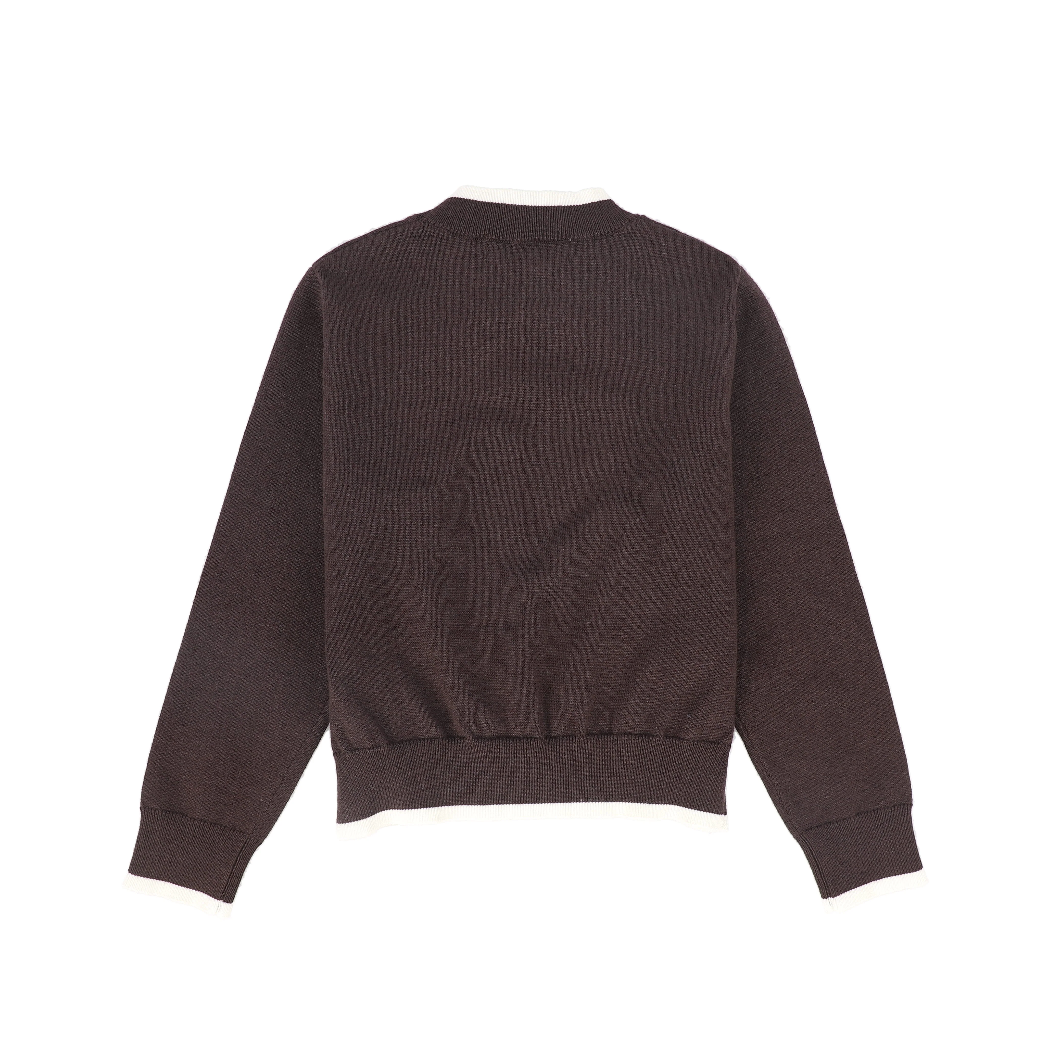 LE BOURDON BROWN TRIM BORDER SWEATER [FINAL SALE] - Image 2