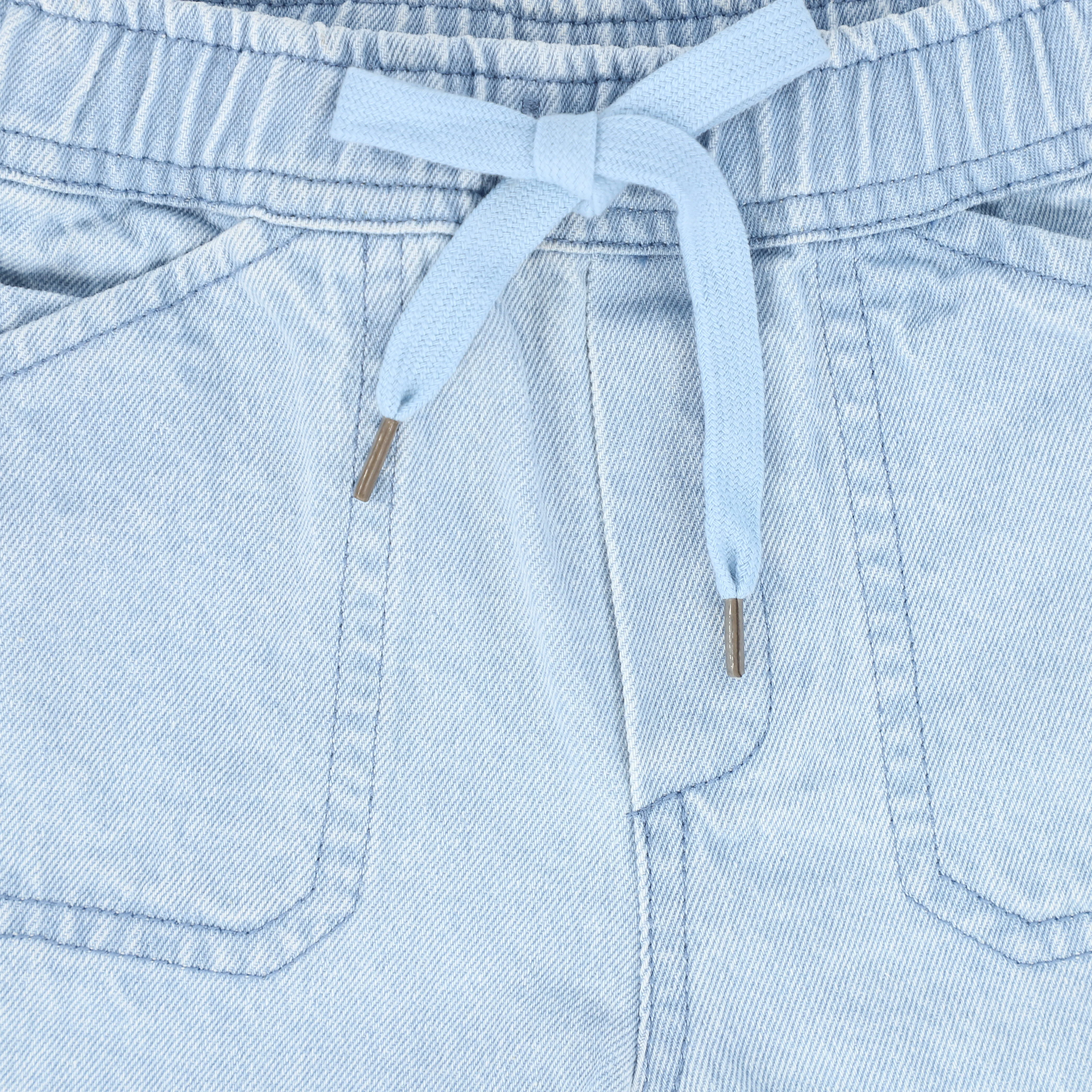 LE BOURDON LIGHT BLUE DENIM POCKET SHORTS [FINAL SALE] - Image 3