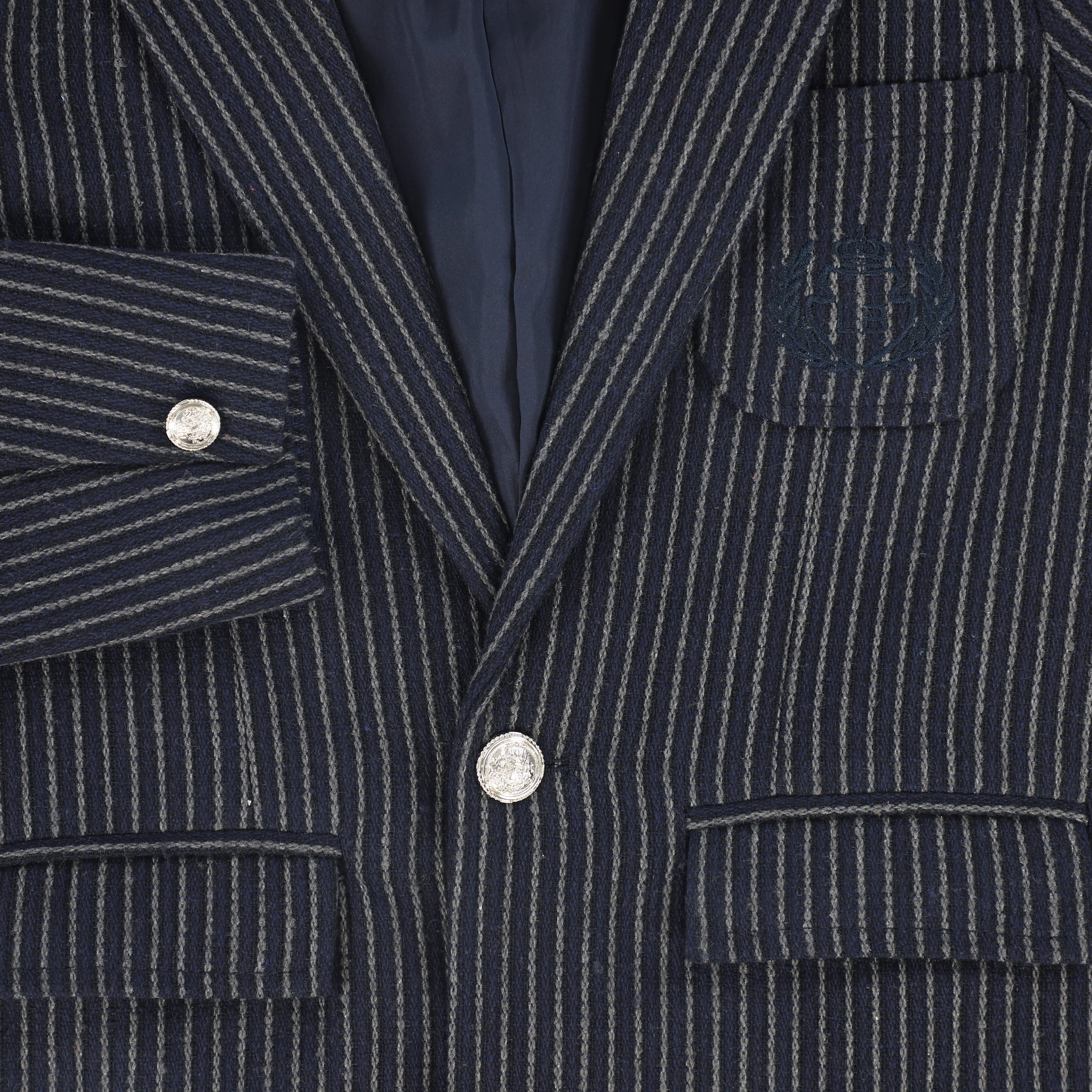LE BOURDON NAVY TEXTURED BLAZER [FINAL SALE] - Image 3
