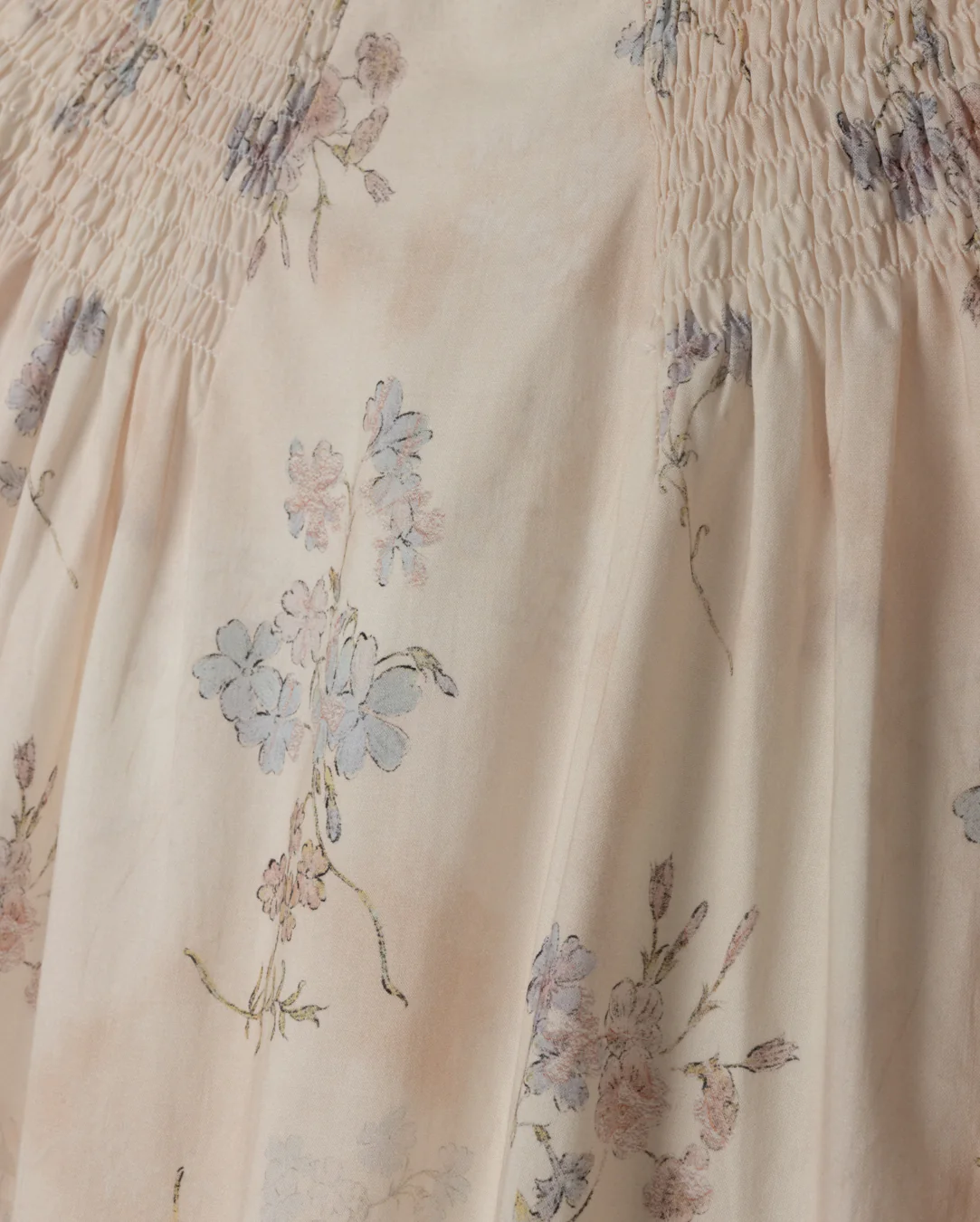 LILOU BEIGE FLORAL SHOULDER SMOCK DRESS [FINAL SALE] - Image 2