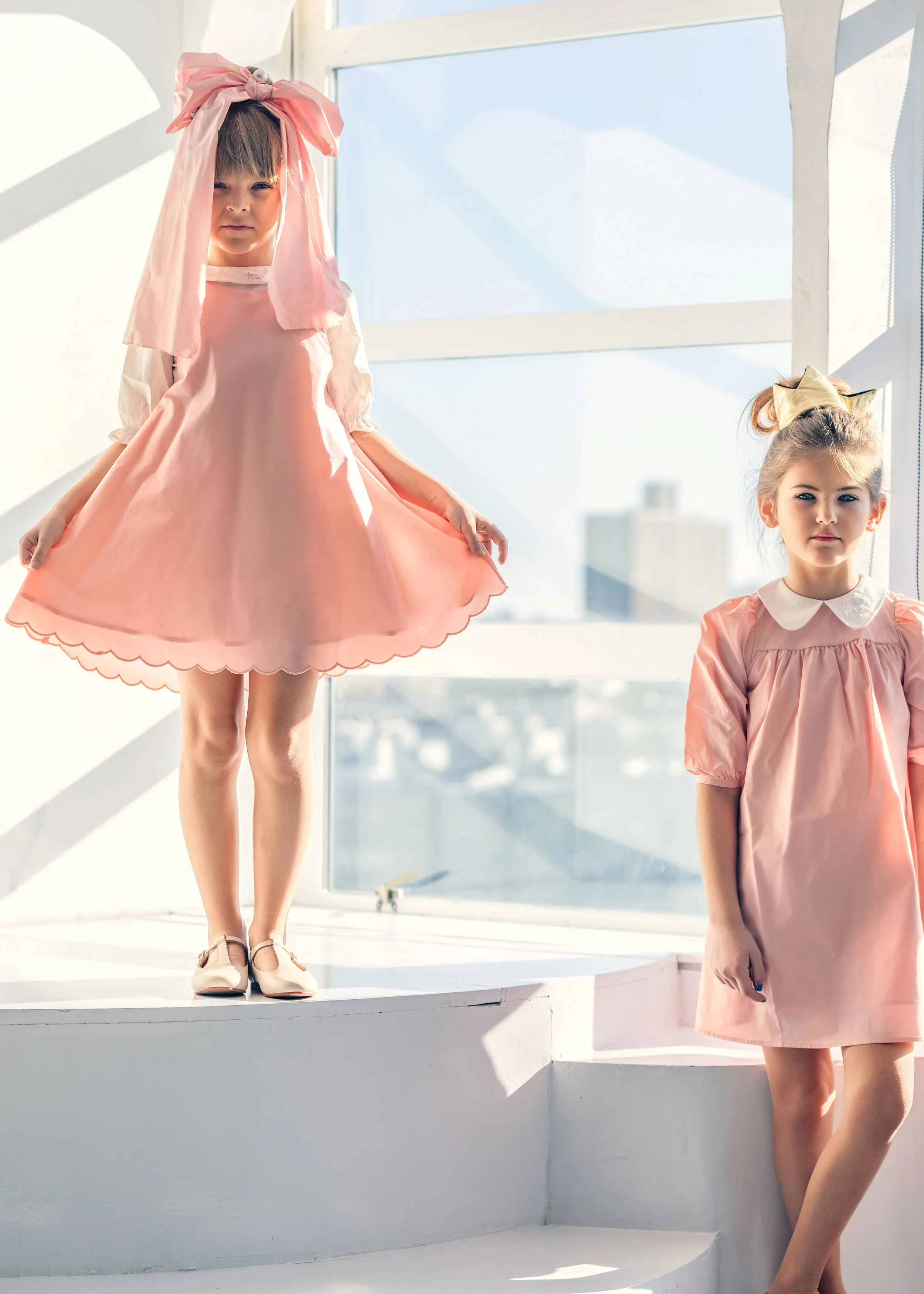 LITTLE TEMPEST PINK SCALLOP TRIM JUMPER [FINAL SALE] - Image 2