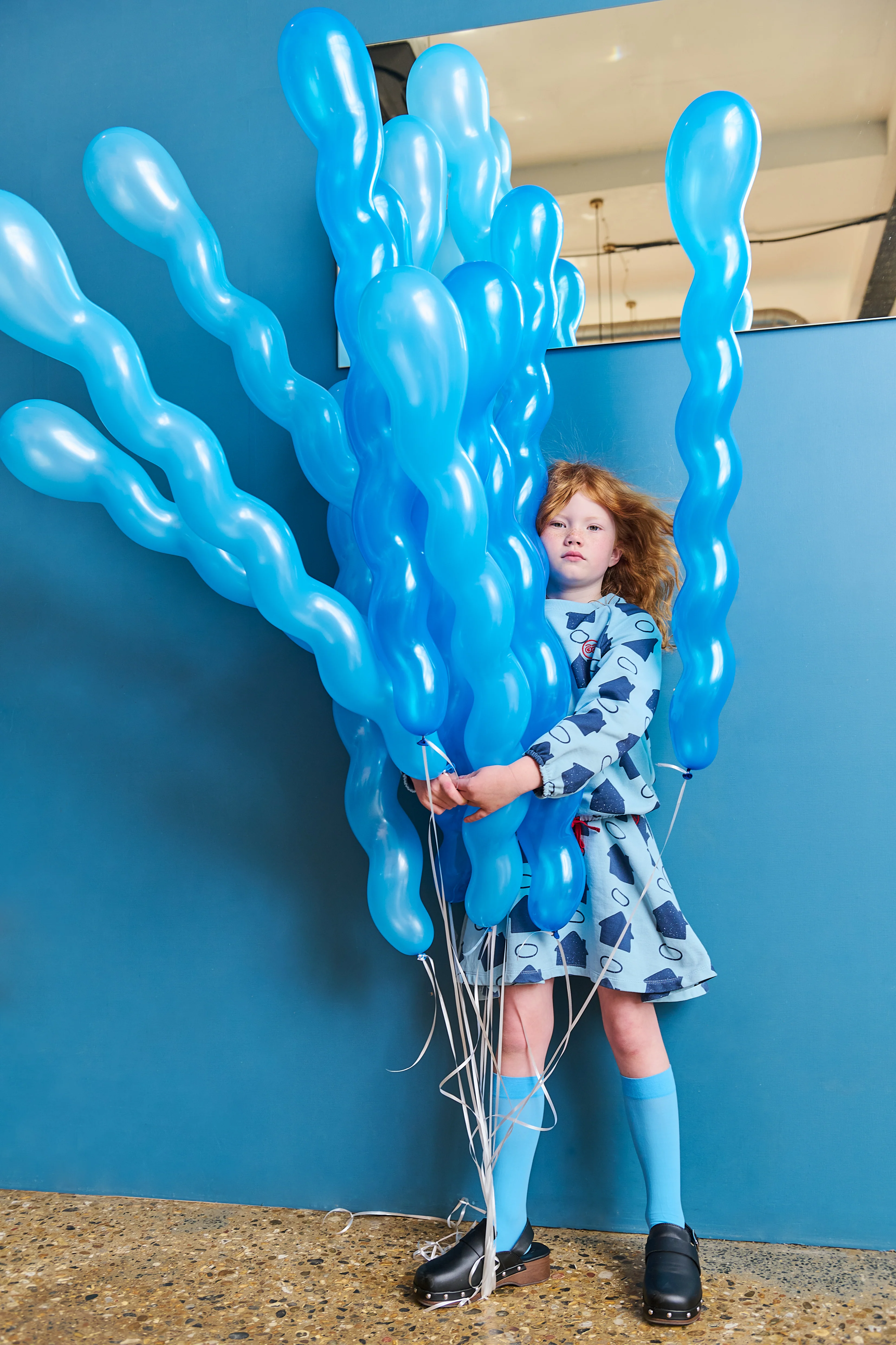 LOUD LIGHT BLUE HOUSE PRINT SKIRT [FINAL SALE] - Image 3