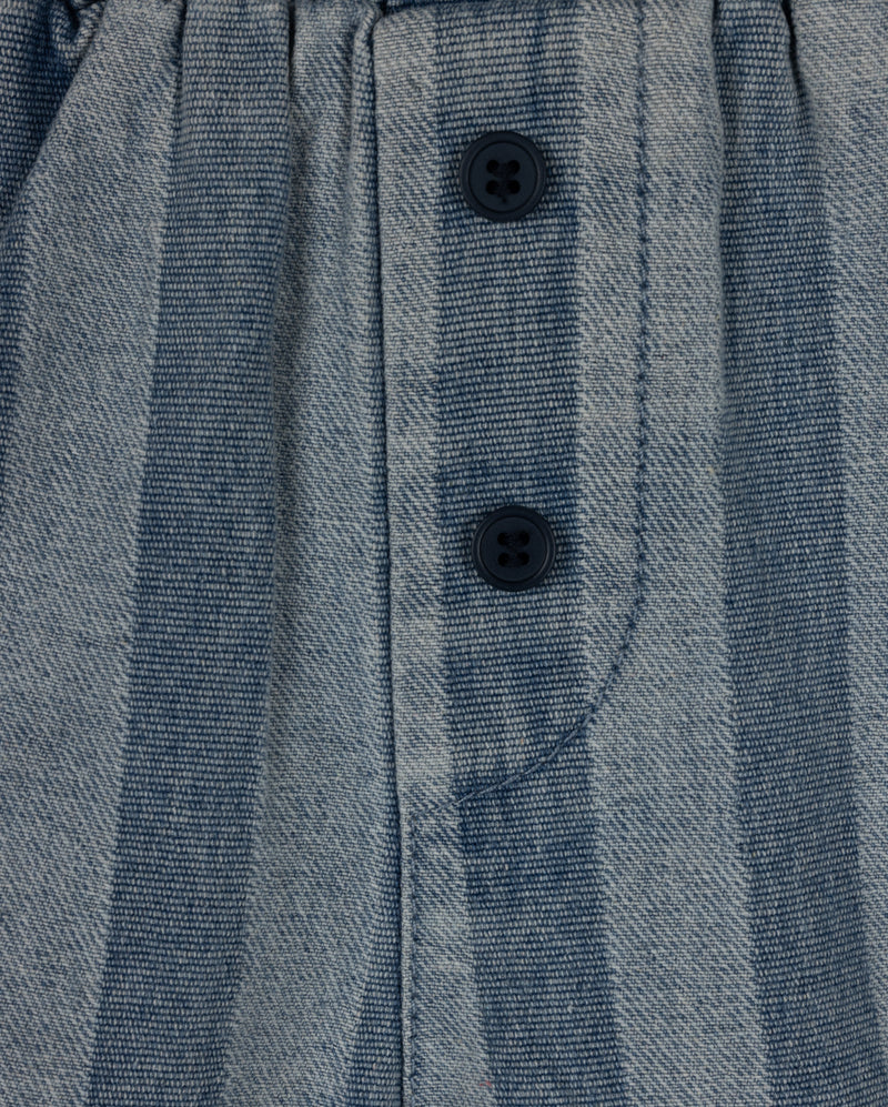 PHIL AND PHOEBE DENIM WIDE STRIPE SHORTS [FINAL SALE] - Image 2