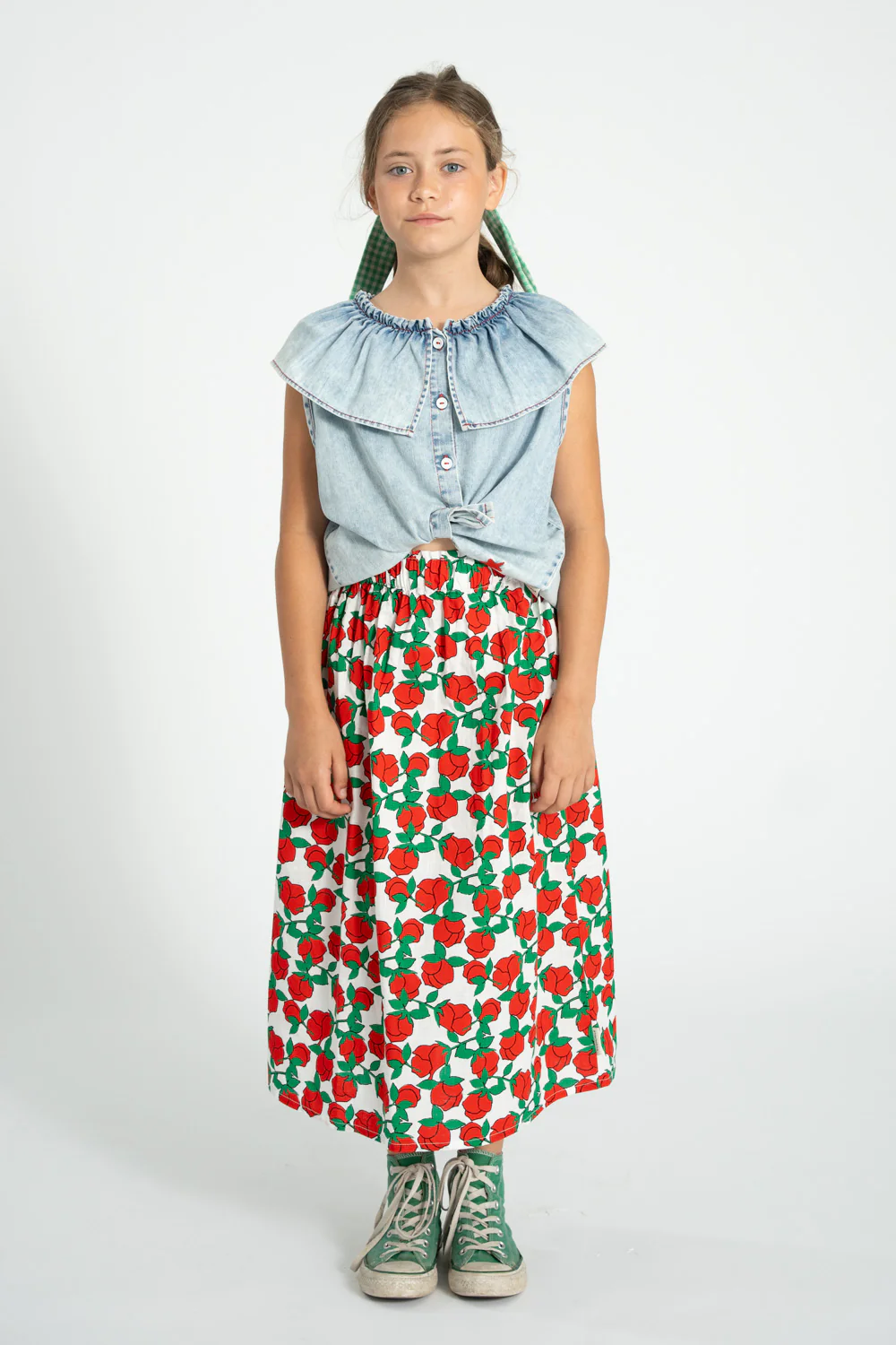 PIUPIUCHICK RED ROSE PRINT SKIRT [FINAL SALE] - Image 3