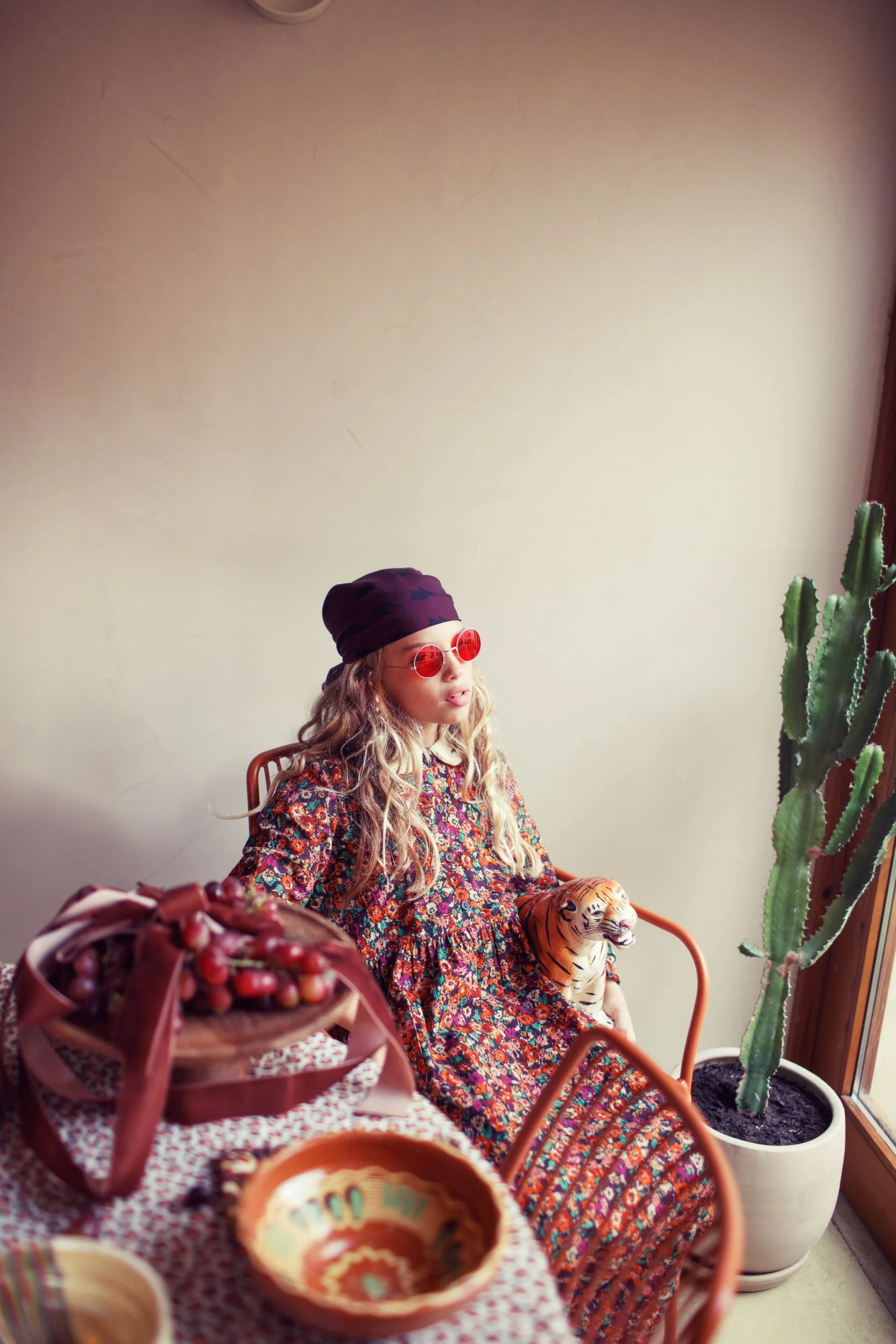 PIUPIUCHICK RUST FLORAL COLLAR DRESS [FINAL SALE] - Image 5