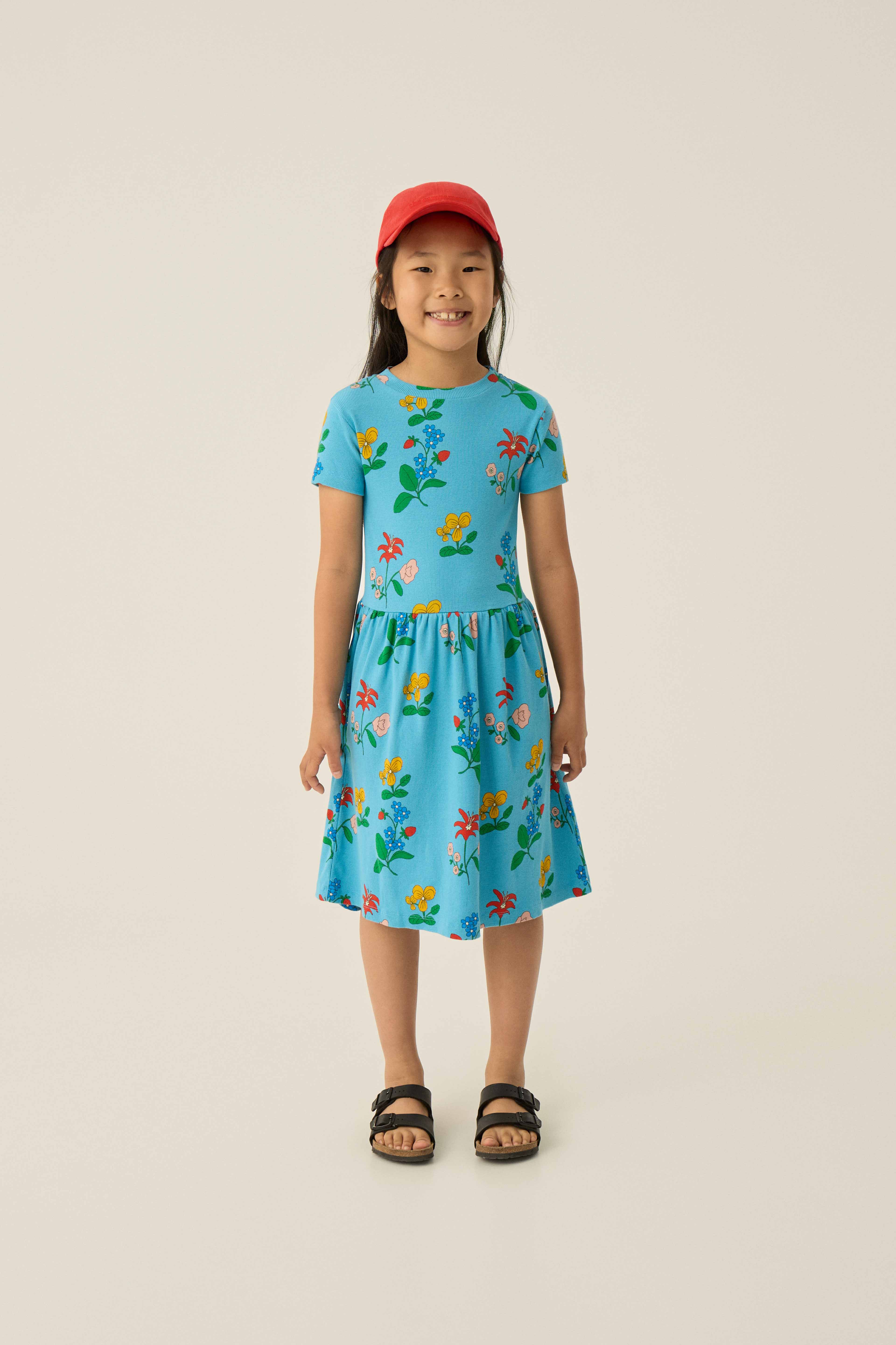 THE CAMPAMENTO BLUE FLORAL RIBBED SS TEE [FINAL SALE] - Image 2
