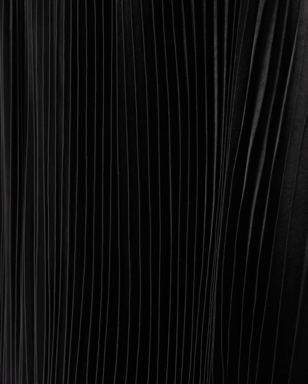 TUSTELLO BLACK TINY PLEAT MIDI SKIRT [FINAL SALE] - Image 2