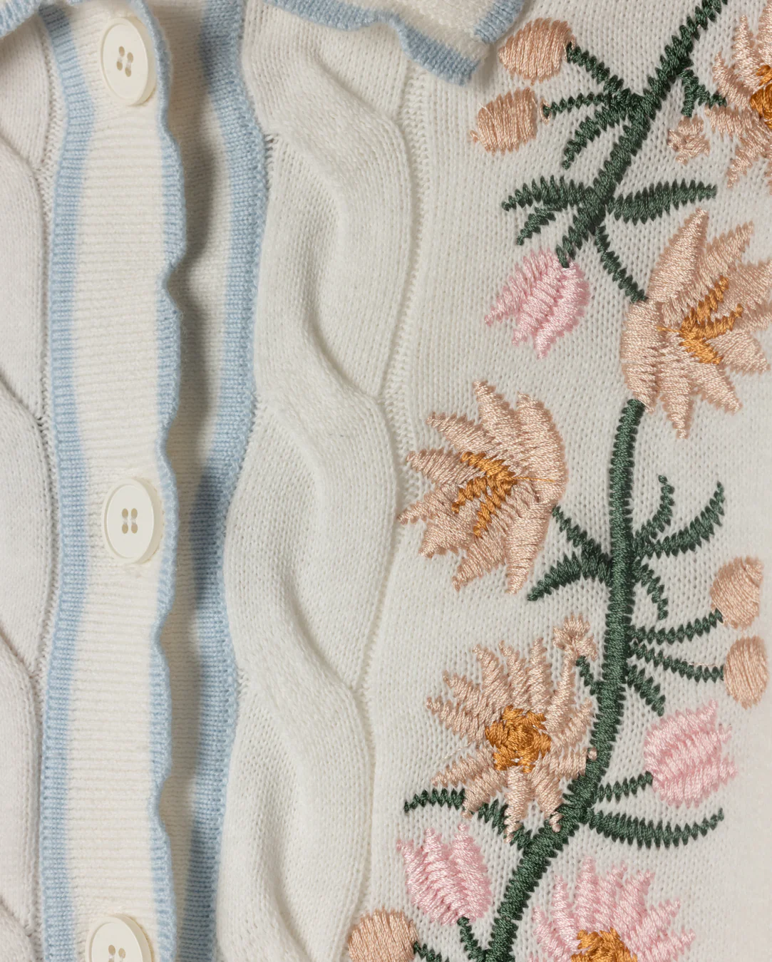 TUSTELLO MULTI EMBROIDERED FLORAL KNIT CARDIGAN [FINAL SALE] - Image 2