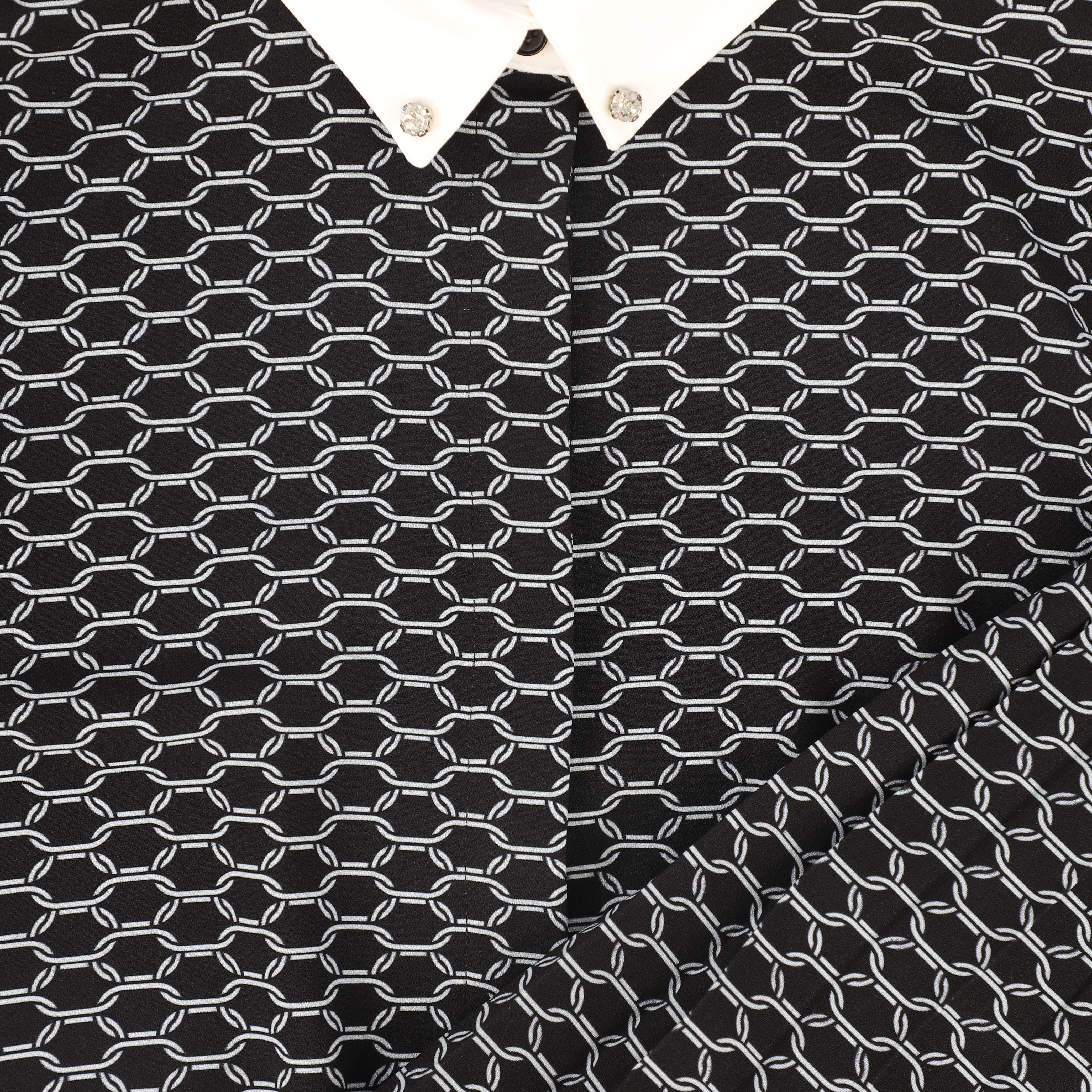 VALENTINA BLACK CHAIN PRINT DRESS [FINAL SALE] - Image 2