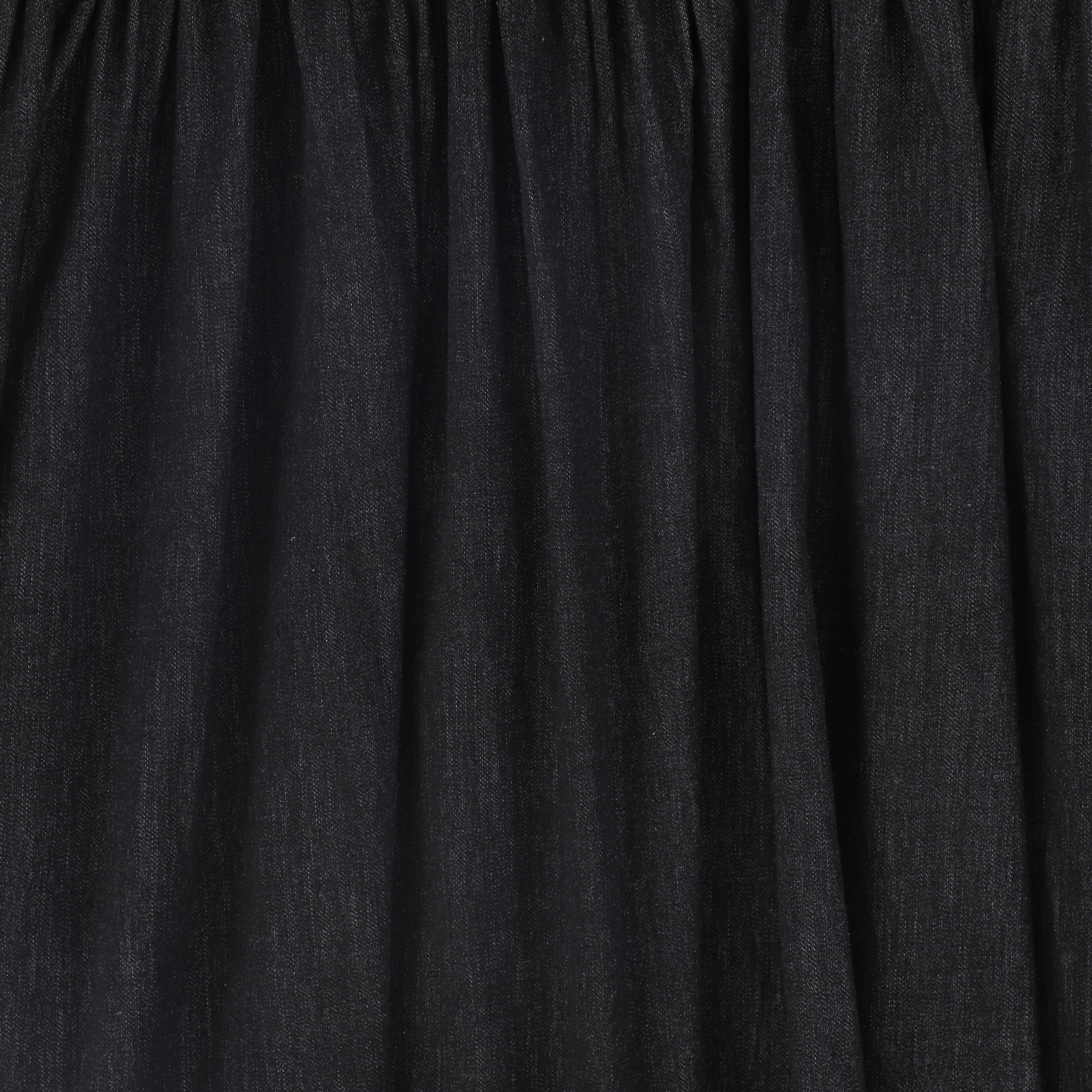 VALENTINA BLACK DENIM DROP WAIST PLEATED MAXI SKIRT [FINAL SALE] - Image 3