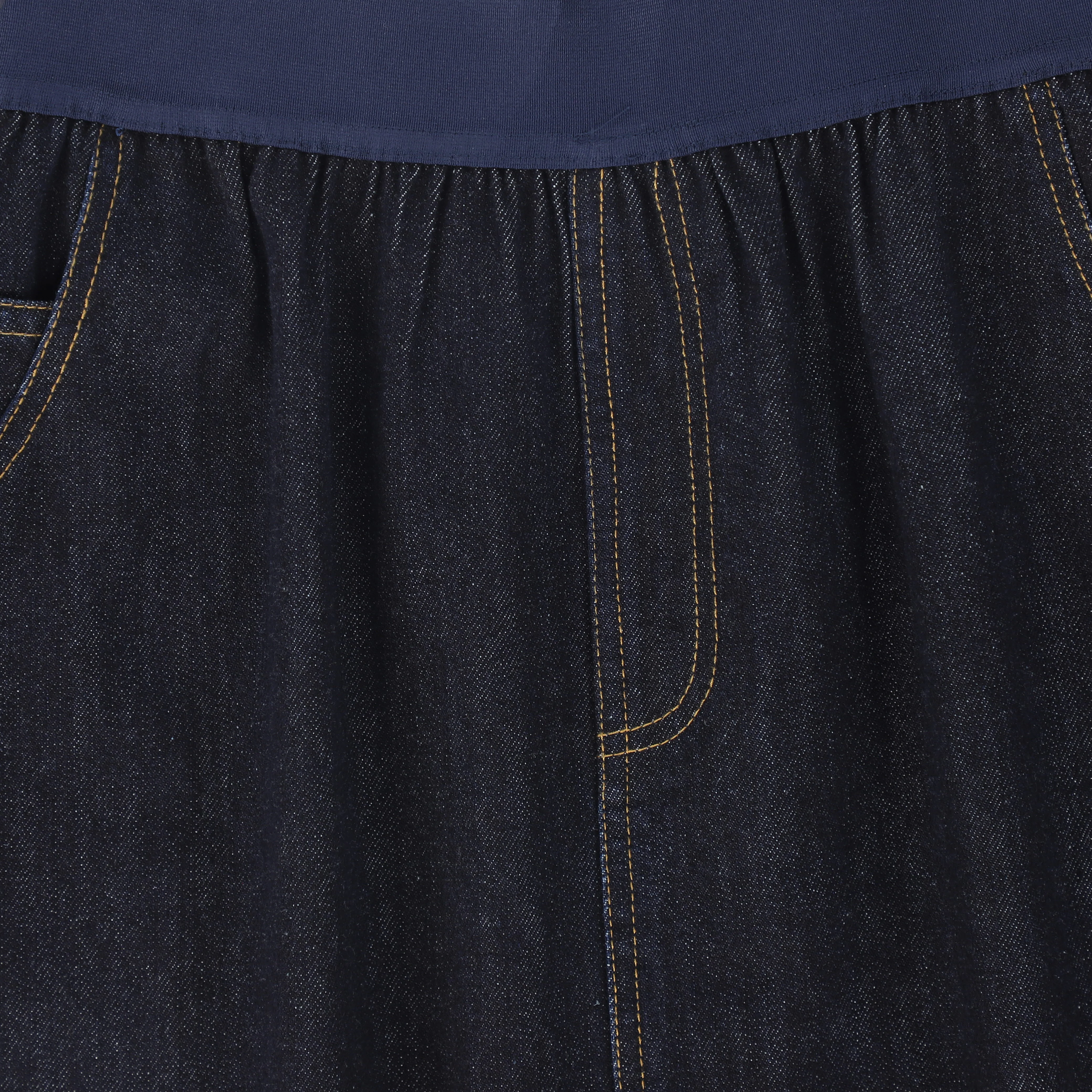 VALENTINA BLUE DENIM LOGO WAISTBAND MAXI SKIRT [FINAL SALE] - Image 3