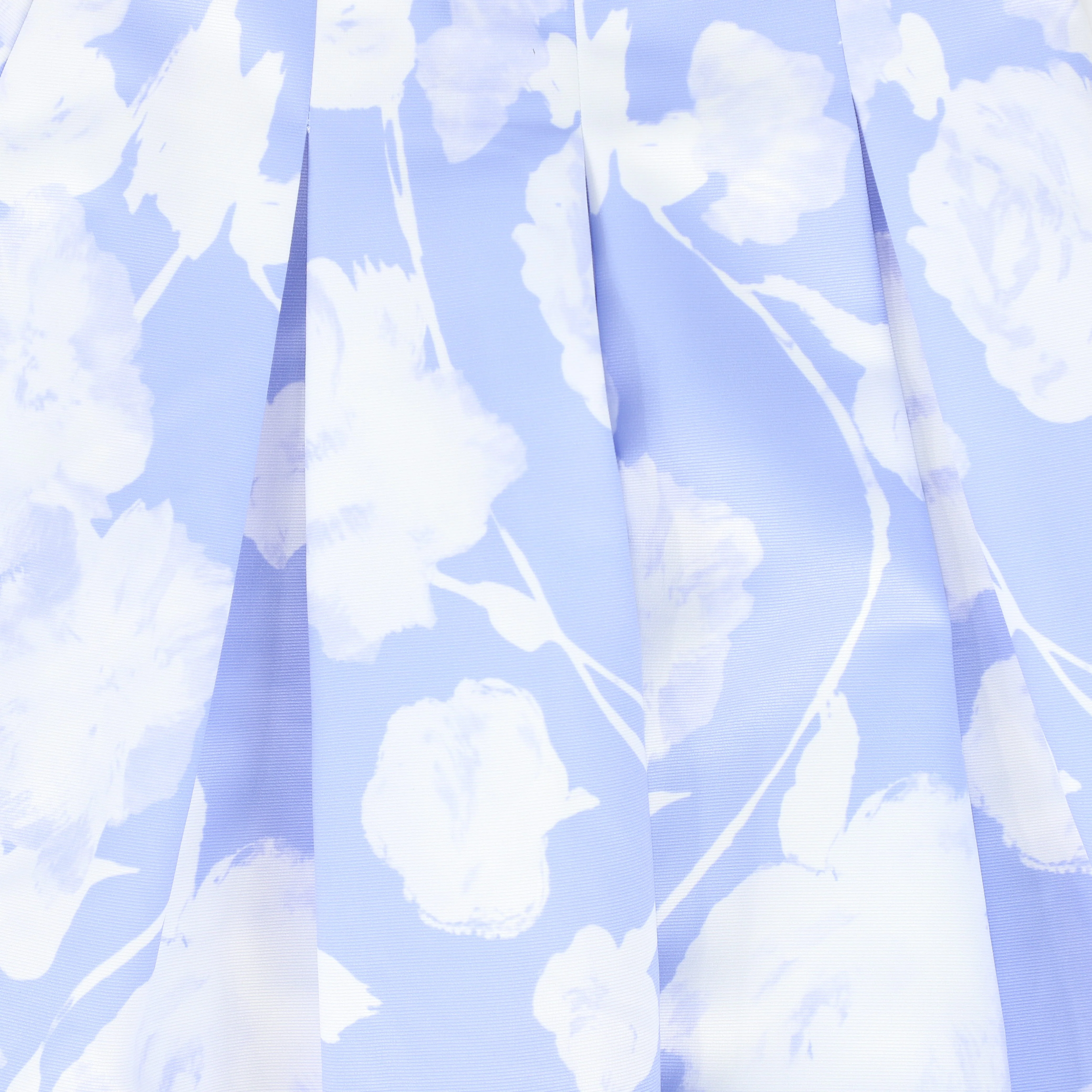 VALENTINA BLUE FLORAL PLEAT MAXI SKIRT [FINAL SALE] - Image 3