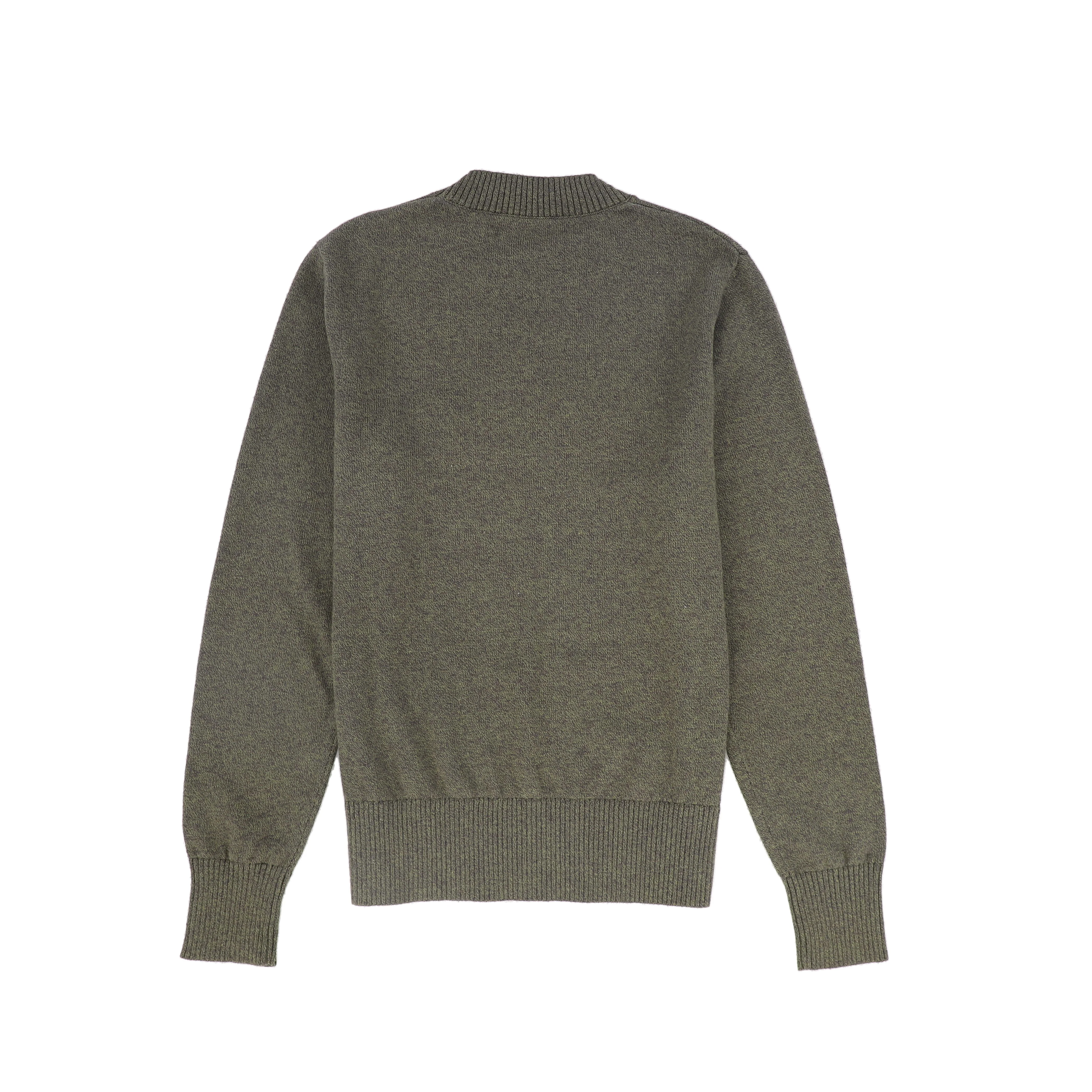 VALENTINA GREEN MARLED CREW NECK SWEATER [FINAL SALE] - Image 2