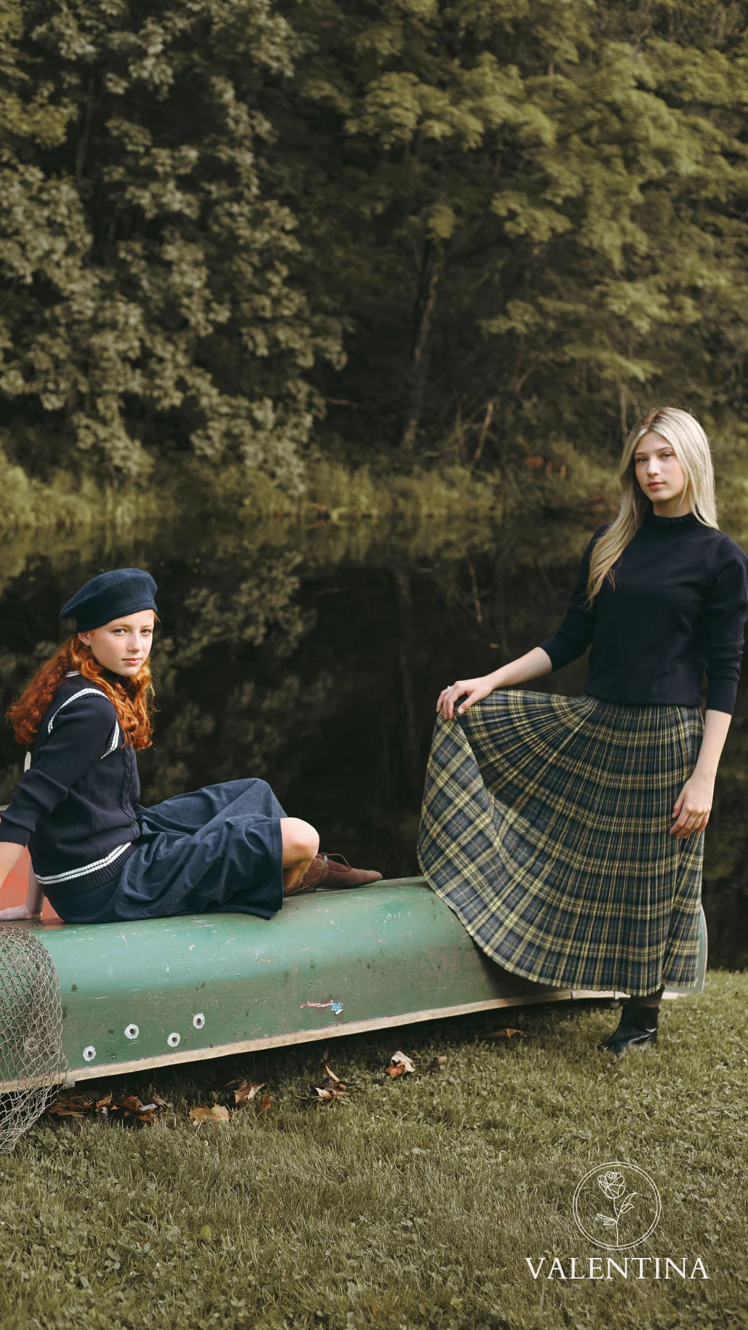 VALENTINA GREY GATHERED PLEAT PLAID MAXI SKIRT [FINAL SALE] - Image 4