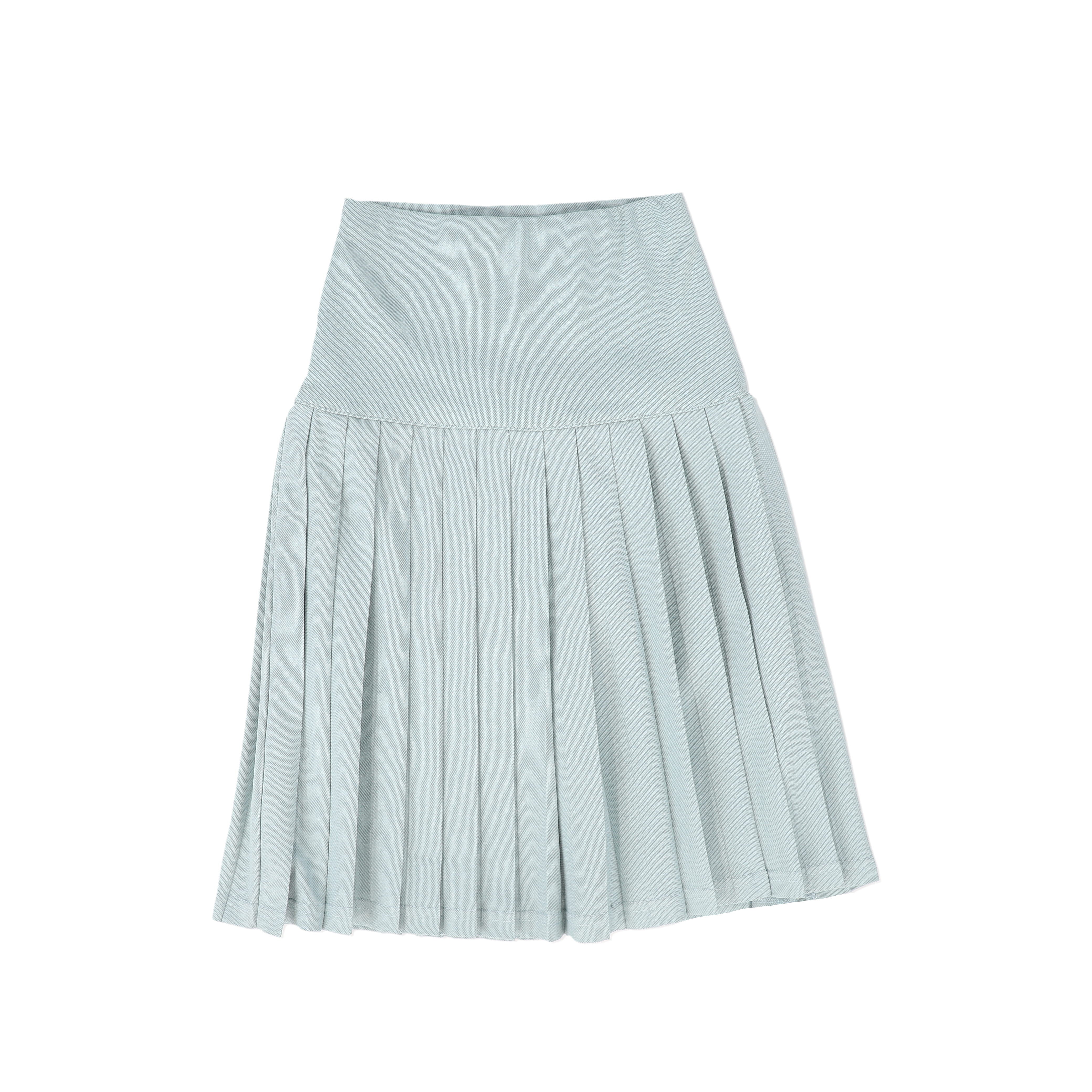VALENTINA LIGHT BLUE PIQUE PLEATED SKIRT [FINAL SALE] - Image 3