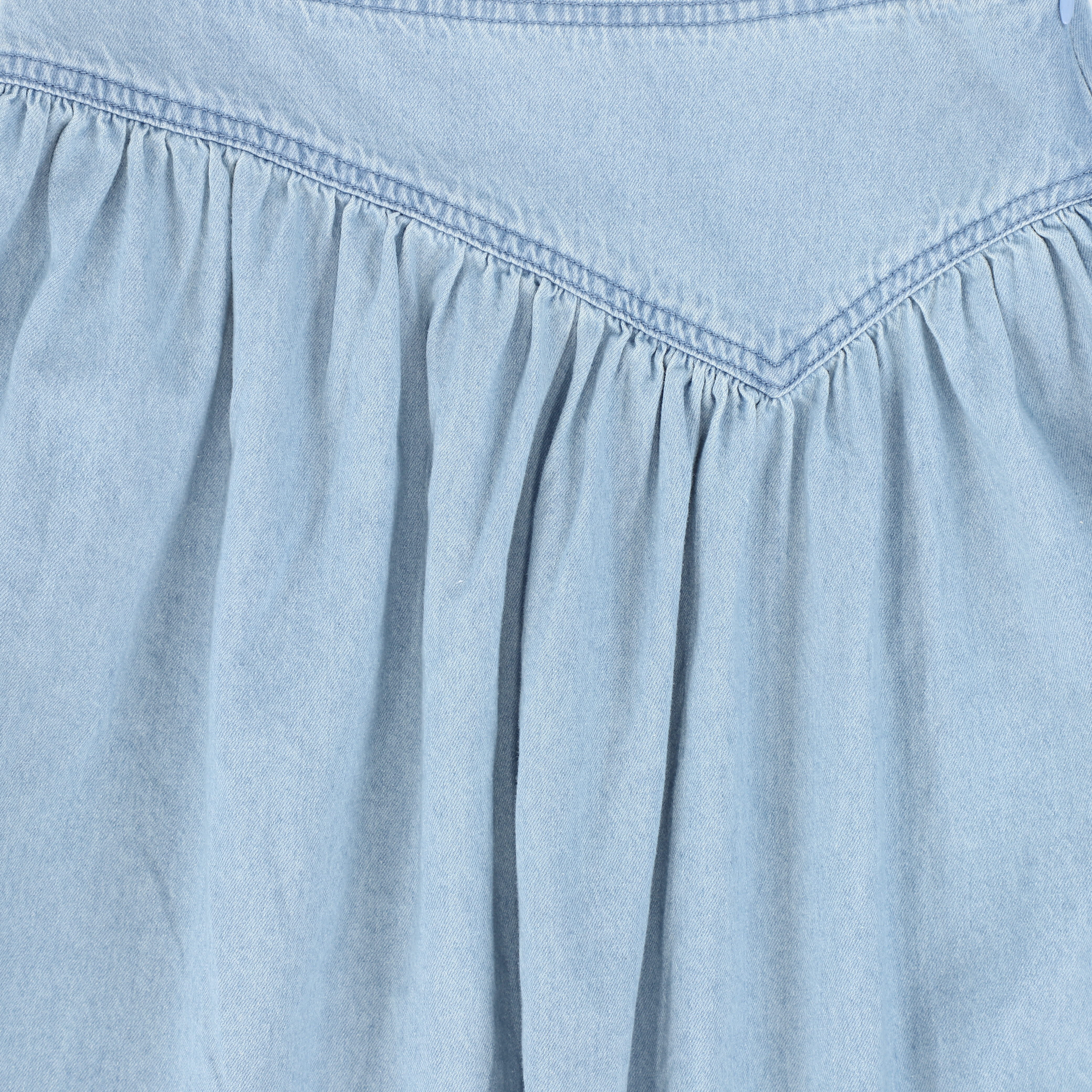 VALENTINA LIGHT BLUE V WAIST DENIM SKIRT [FINAL SALE] - Image 3