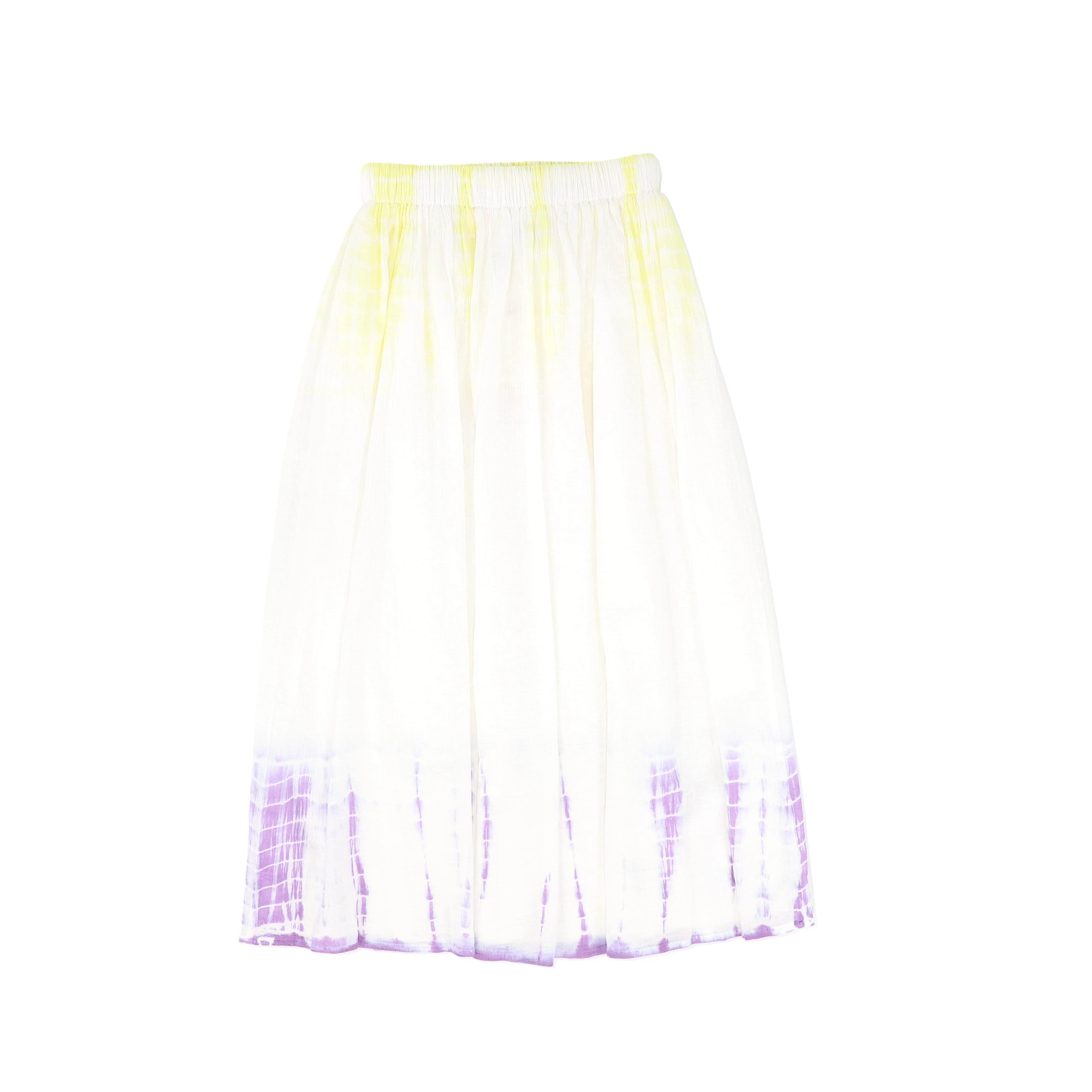 VALENTINA WHITE/LILAC TIE DYE MAXI SKIRT [FINAL SALE] - Image 2