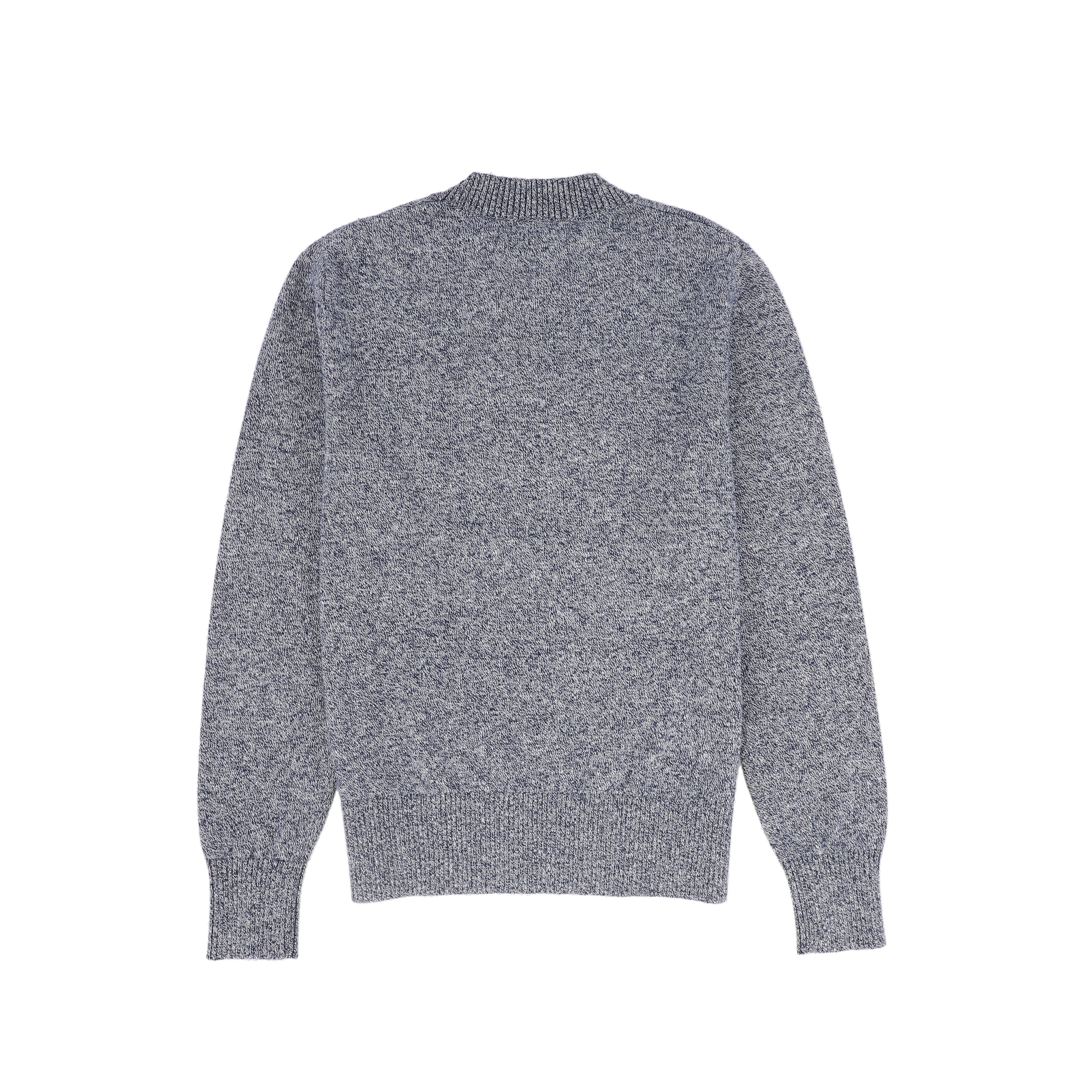 VALENTINA NAVY MARLED CREW NECK SWEATER [FINAL SALE] - Image 2