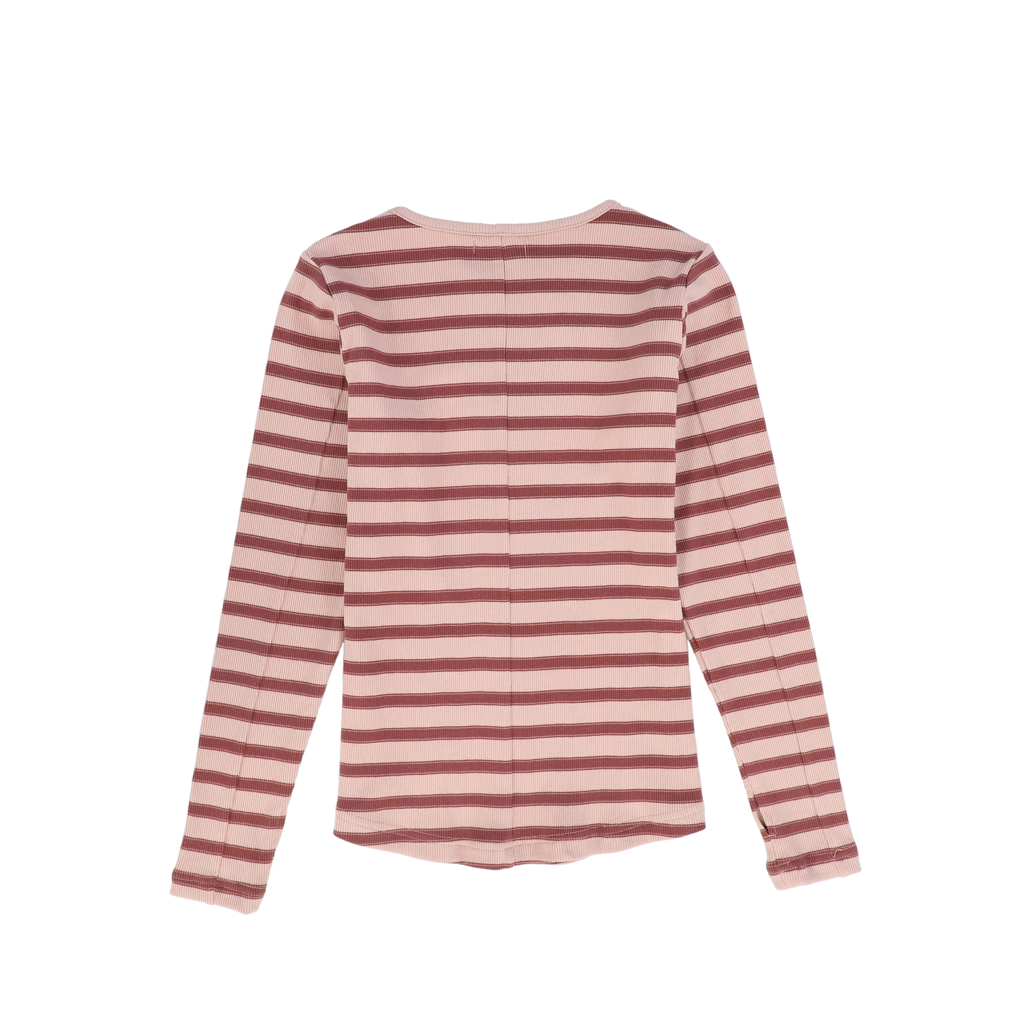 VALENTINA PINK RIBBED STRIPED TEE [FINAL SALE] - Image 2