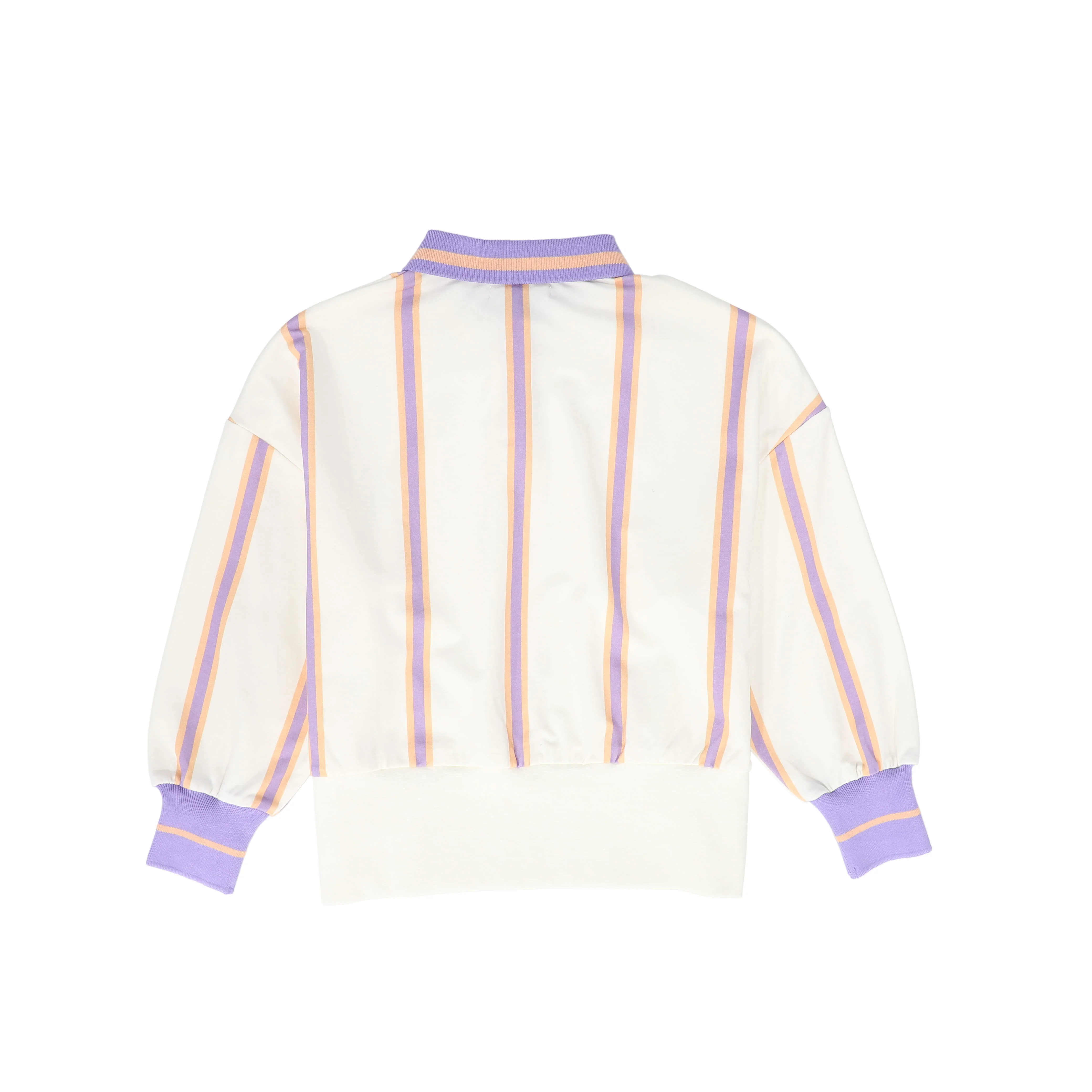 VALENTINA PURPLE STRIPE POLO SWEATSHIRT [FINAL SALE] - Image 2