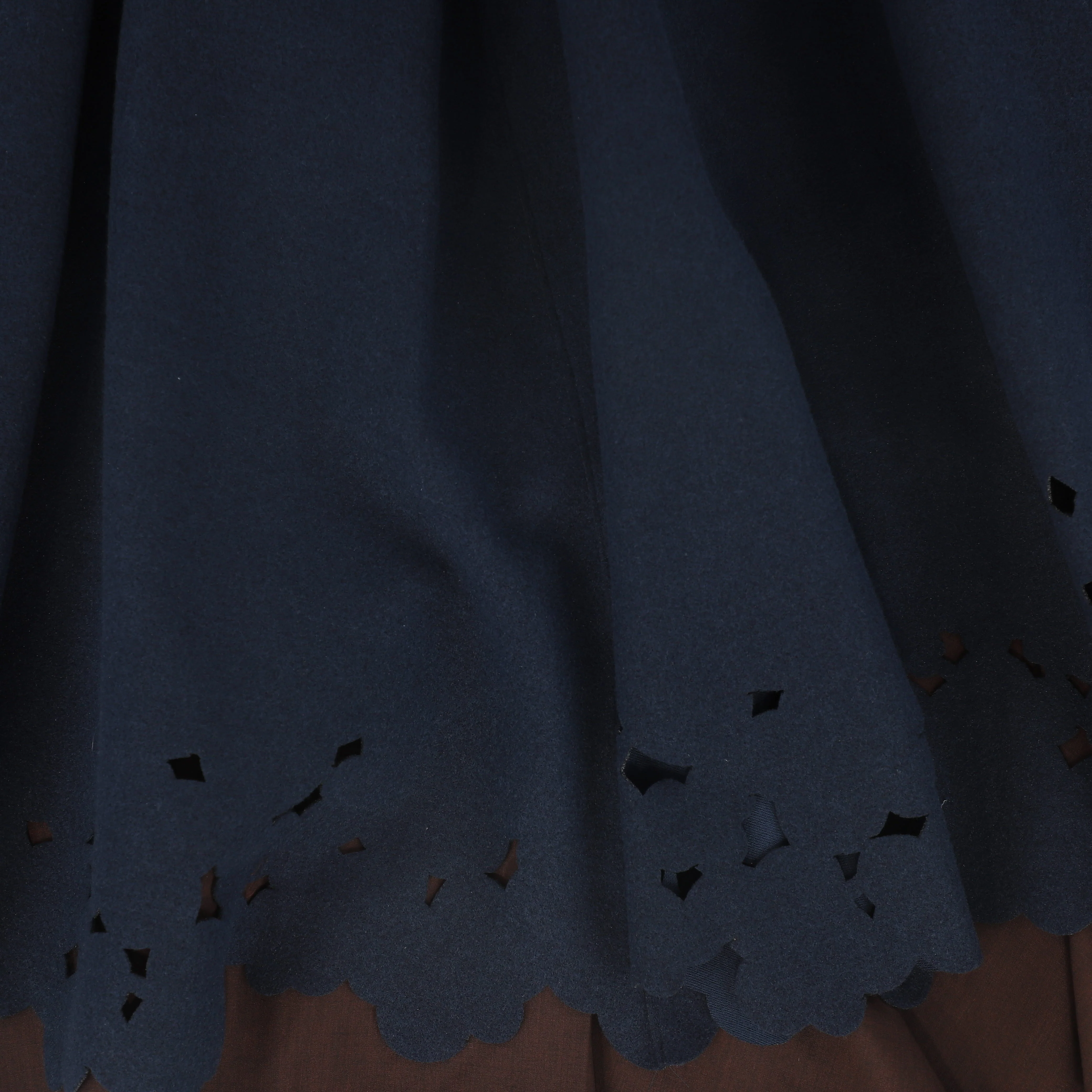 VENERA ARAPU NAVY EMBROIDERY HOLE MIDI SKIRT [FINAL SALE] - Image 3