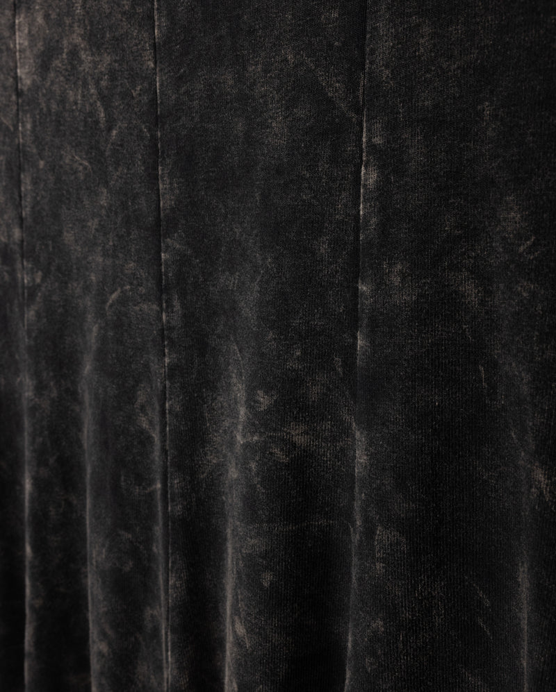 VIBE BLACK MINERAL WASH PANEL MIDI SKIRT [FINAL SALE] - Image 2