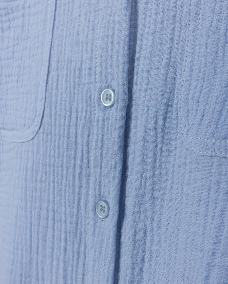 VIBE BLUE GAUZE BLOUSE [FINAL SALE] - Image 2