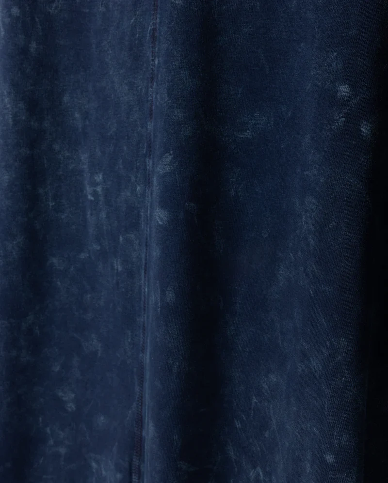 VIBE MID BLUE MINERAL WASH A-LINE MAXI SKIRT [FINAL SALE] - Image 2