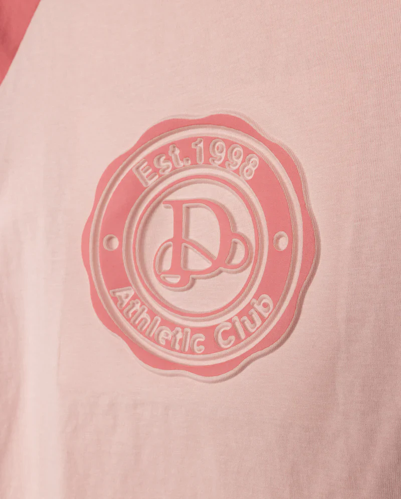 VIBE PINK VINTAGE PRINT ON TONAL T-SHIRT [FINAL SALE] - Image 2