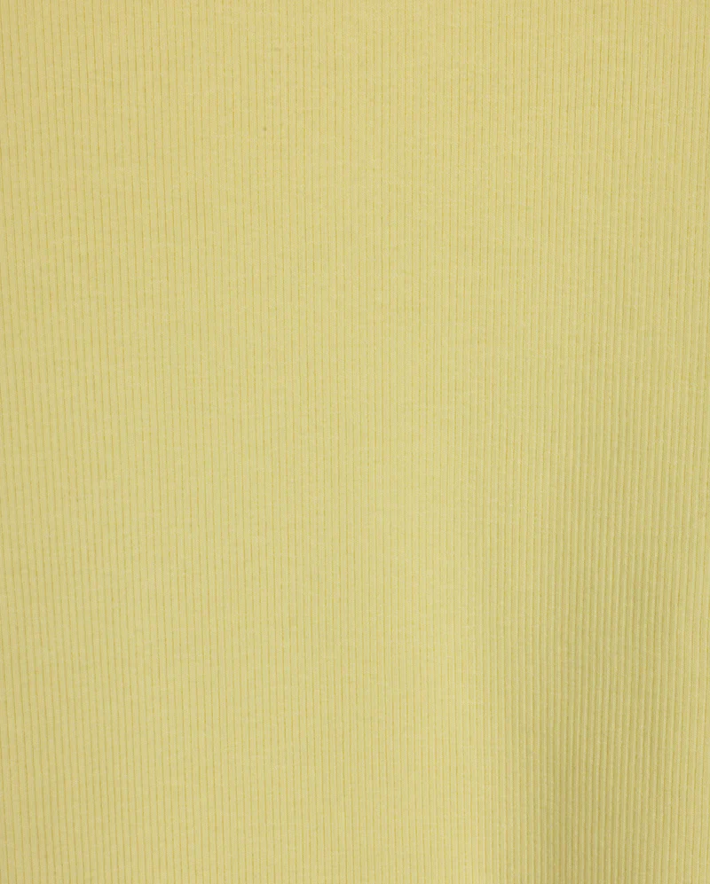 VIBE YELLOW RIBBED T-SHIRT [FINAL SALE] - Image 2
